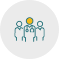 Icon of a group of doctors.
