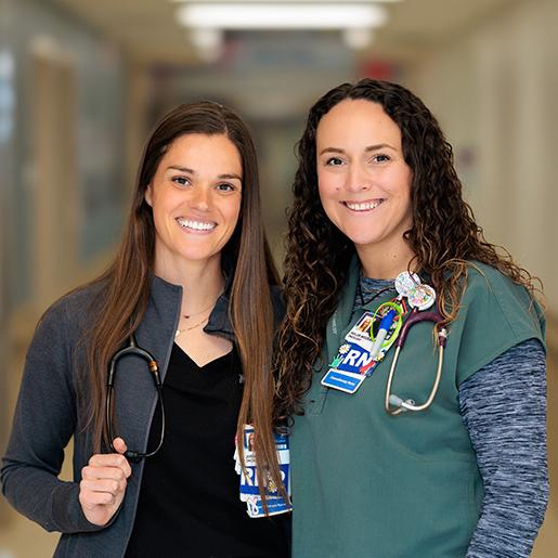 Jordan Duffy, RN Oncology, and Taylor Wooddell, RN Oncology